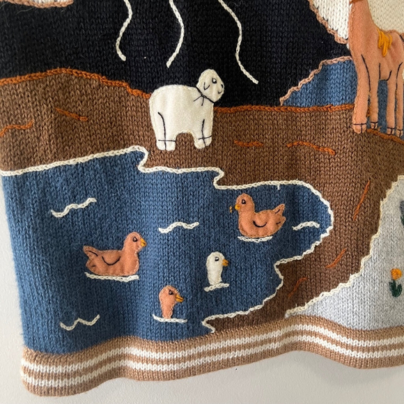 Vintage Sunflower Valley Alpaca Cardigan Size M - Picture 7 of 12